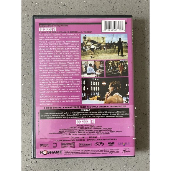 Boccaccio 70 (DVD, 1962 Noshame, 2-Disc Set, Uncut) W/Insert-Sophia Loren - Picture 2 of 7